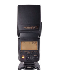 Yongnuo YN568EX III master flash speedlite. Newly designed Yongnuo Speedlite. Upgraded version of YN568EX now featuring faster recycle time and firmware upgrades. Great choice for on-camera flash for professionals and advanced amateur Nikon users