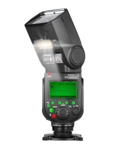 Yongnuo YN968C is a wireless enabled speedlite flash for Canon DSLR cameras. The YN968C is a high-end flash speedlite that is compatible with Yongnuo YN622C radio trigger system. The radio system allows TTL triggering and flash control in a setup that’s easier and more reliable than infrared, especially as it does not involve direct line-of-sight mechanisms and will also work through obstacles.  Yongnuo YN968C speedlite flash is fully compatible with E-TTL / E-TTL II metering. It features a powerful guide number of 60m (ISO 100, 105mm) as well as an long zoom range of 20-105mm, along with a wide-angle diffuser for 14mm coverage on full-frame cameras. Bounce lighting is also possible with tilt from -7 to 150° and rotation left and right 180°.